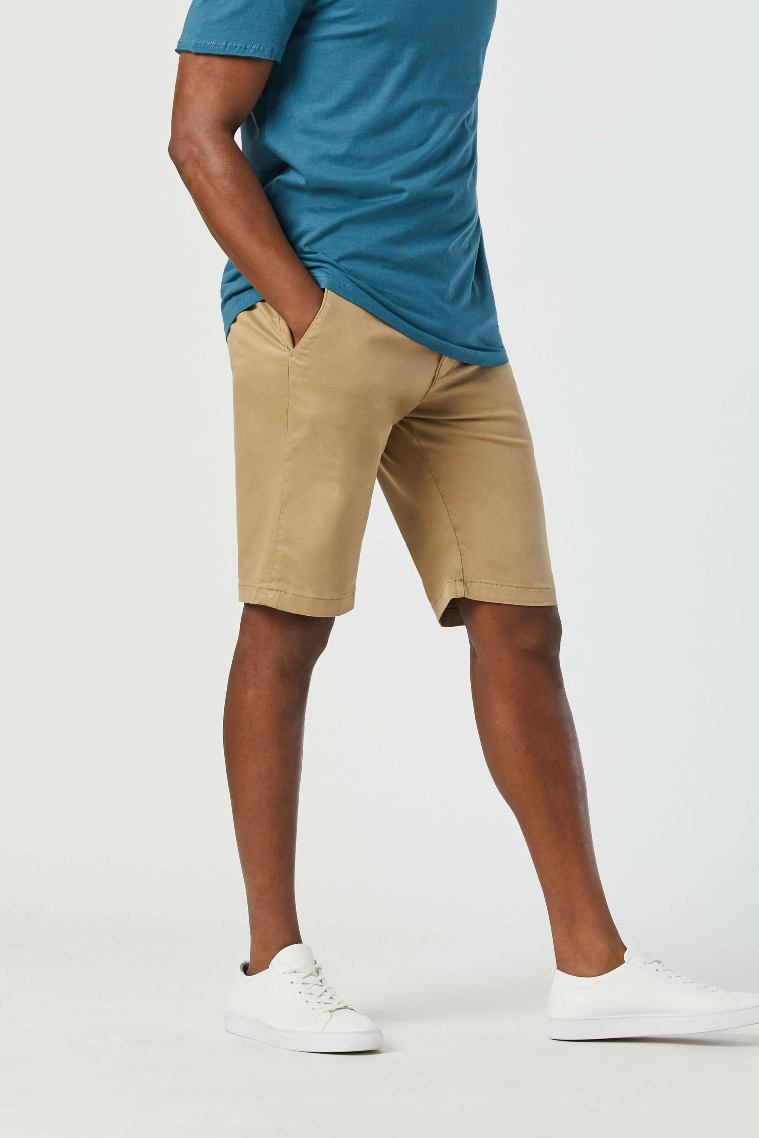 Mens mavi noah khaki twill shorts