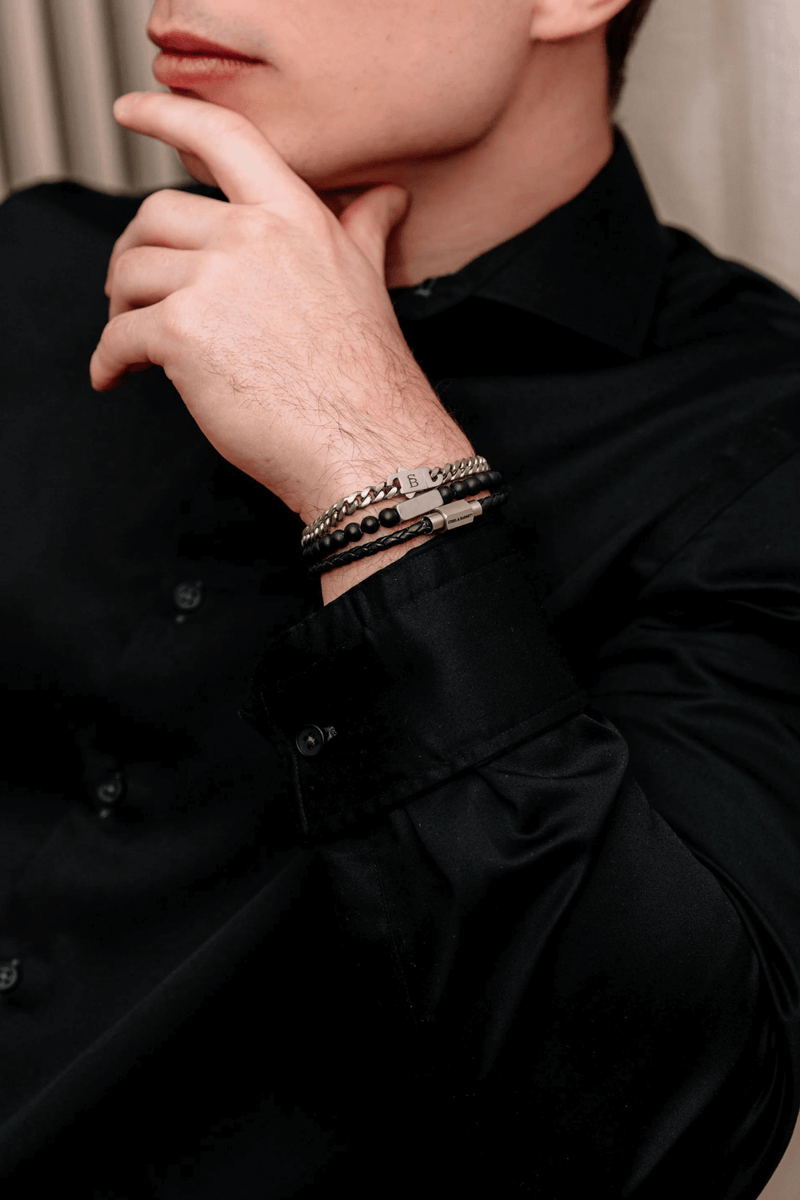 Mens leather bracelet
