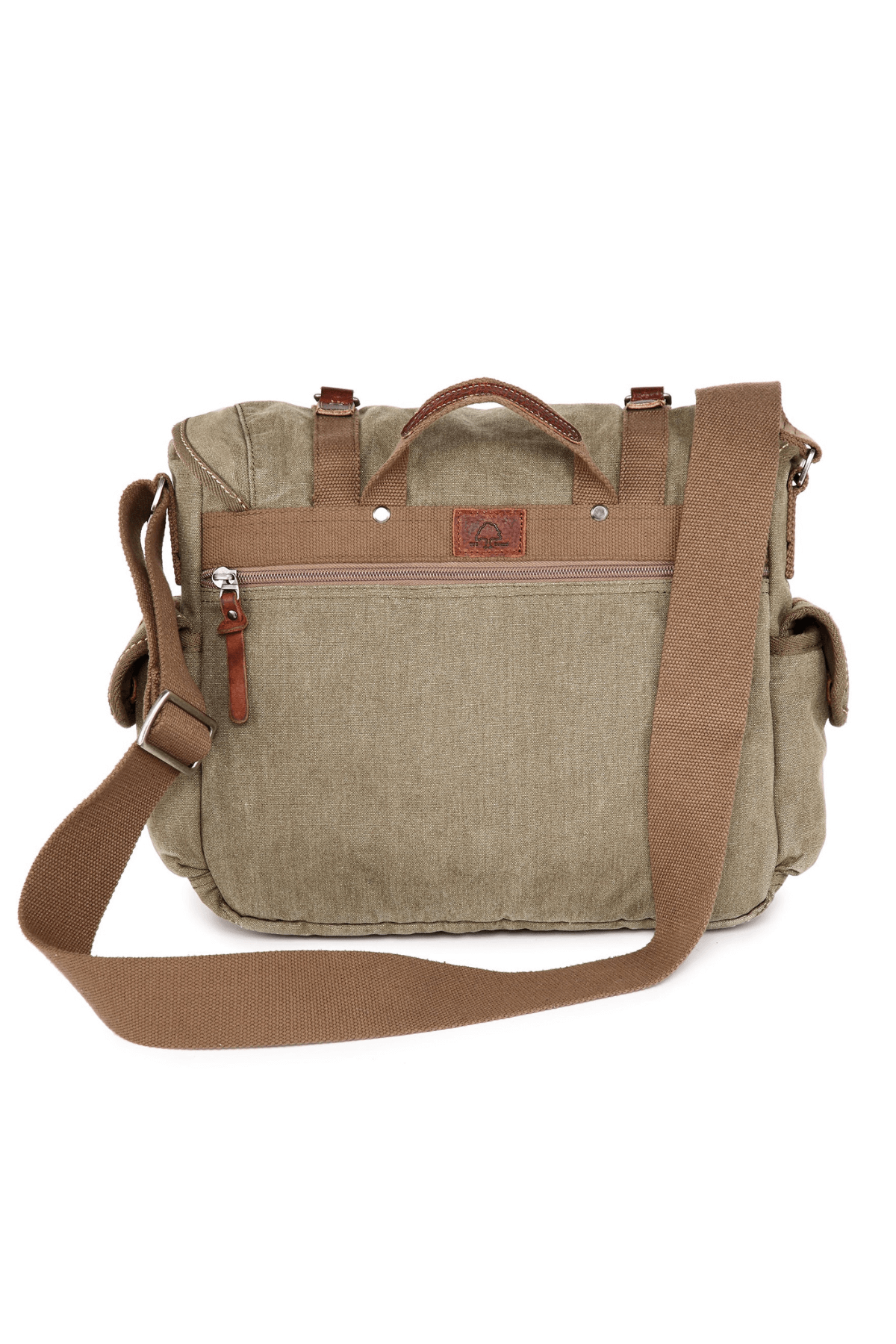 TSD Brand Unisex Silver Road Messenger Bag Army Green