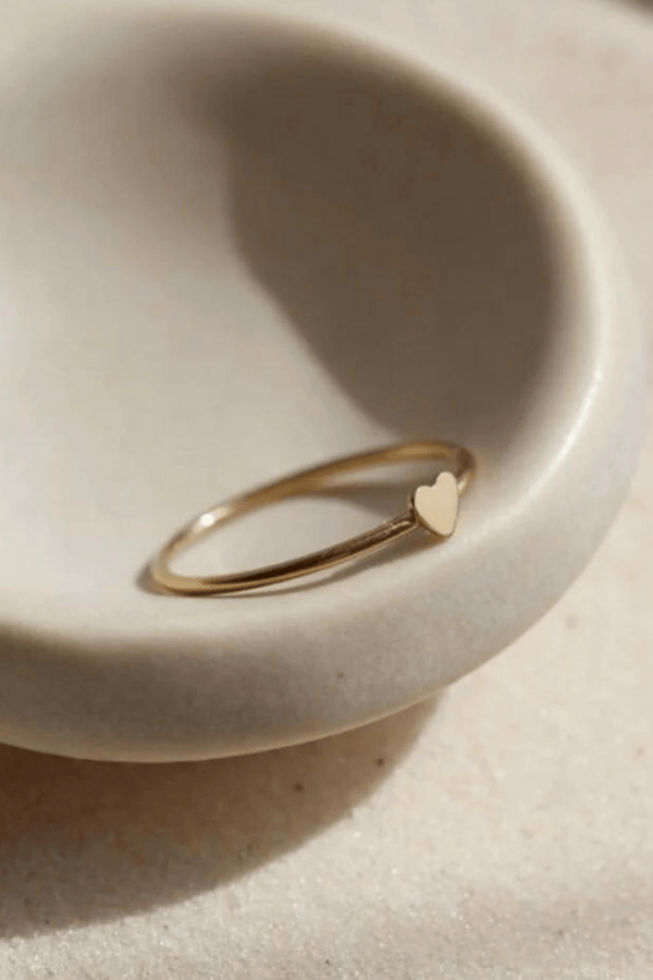 Token Jewelry Tiny Heart Ring Gold Filled