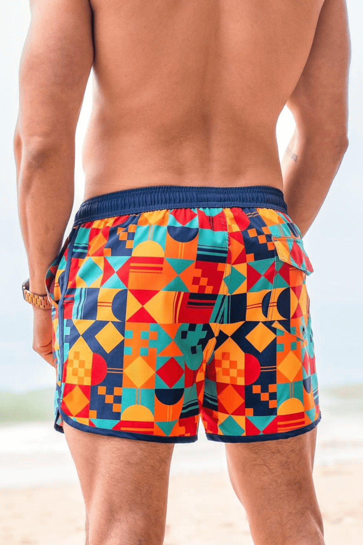 Maamgic Vintage Stretch Trunks Colorful Geometry