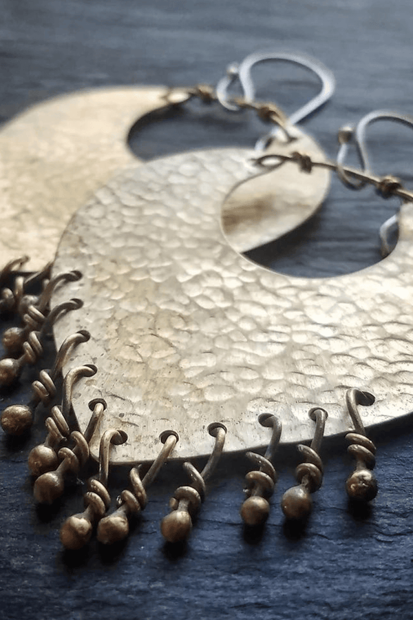 Raegan Hough Metalsmith Liberty Earrings Brass