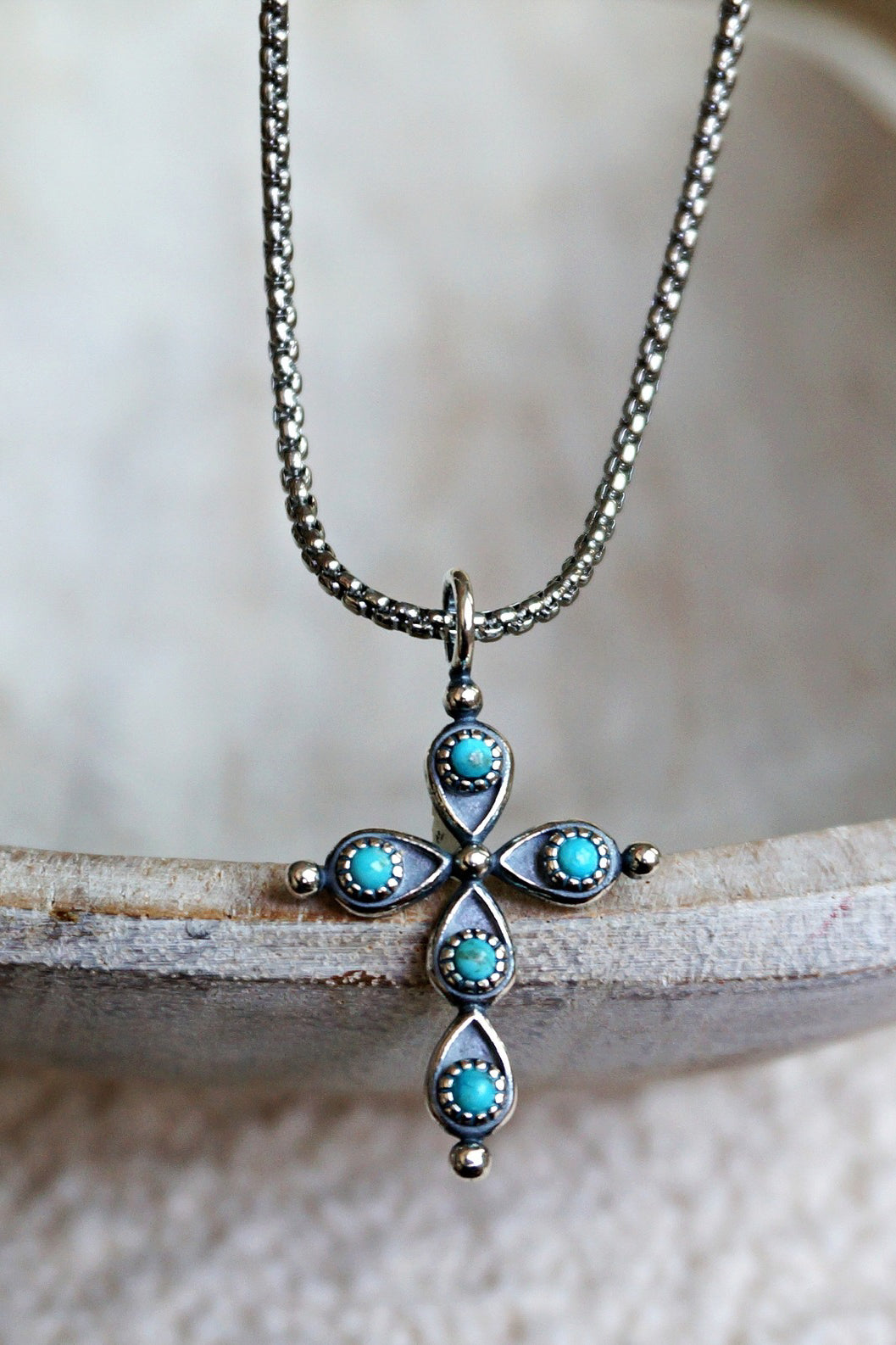 sowell jewelry turquoise cross pendant