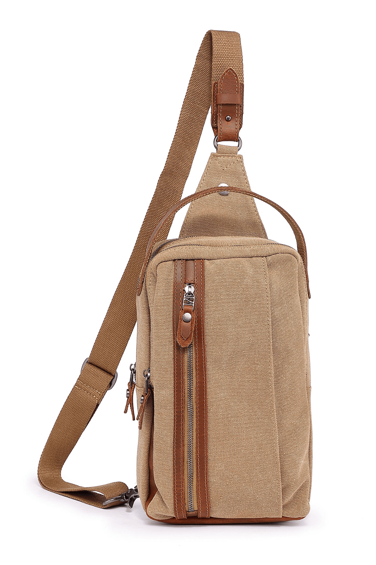 TSD Brand Unisex Madrone Sling Bag Camel