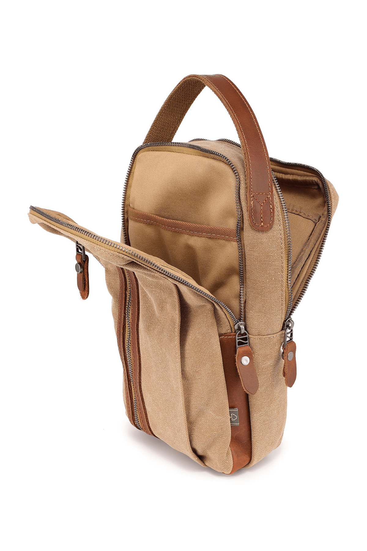 TSD Brand Unisex Madrone Sling Bag Camel