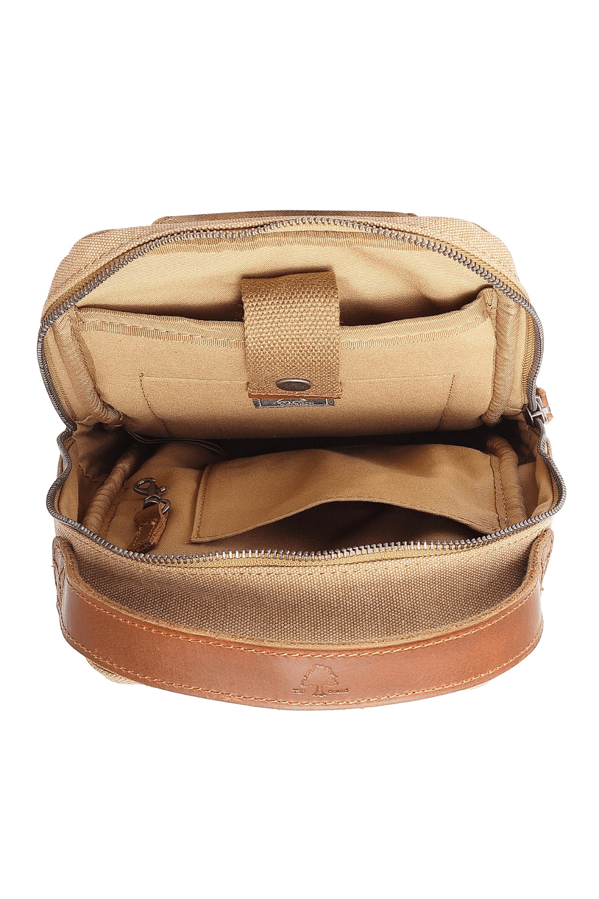 TSD Brand Unisex Madrone Sling Bag Camel