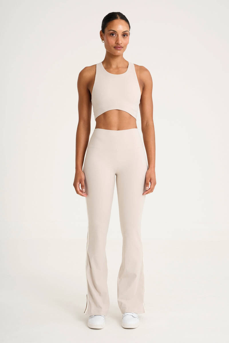 ALLFENIX Cloudcore High Neck Longline Sports bra in stone