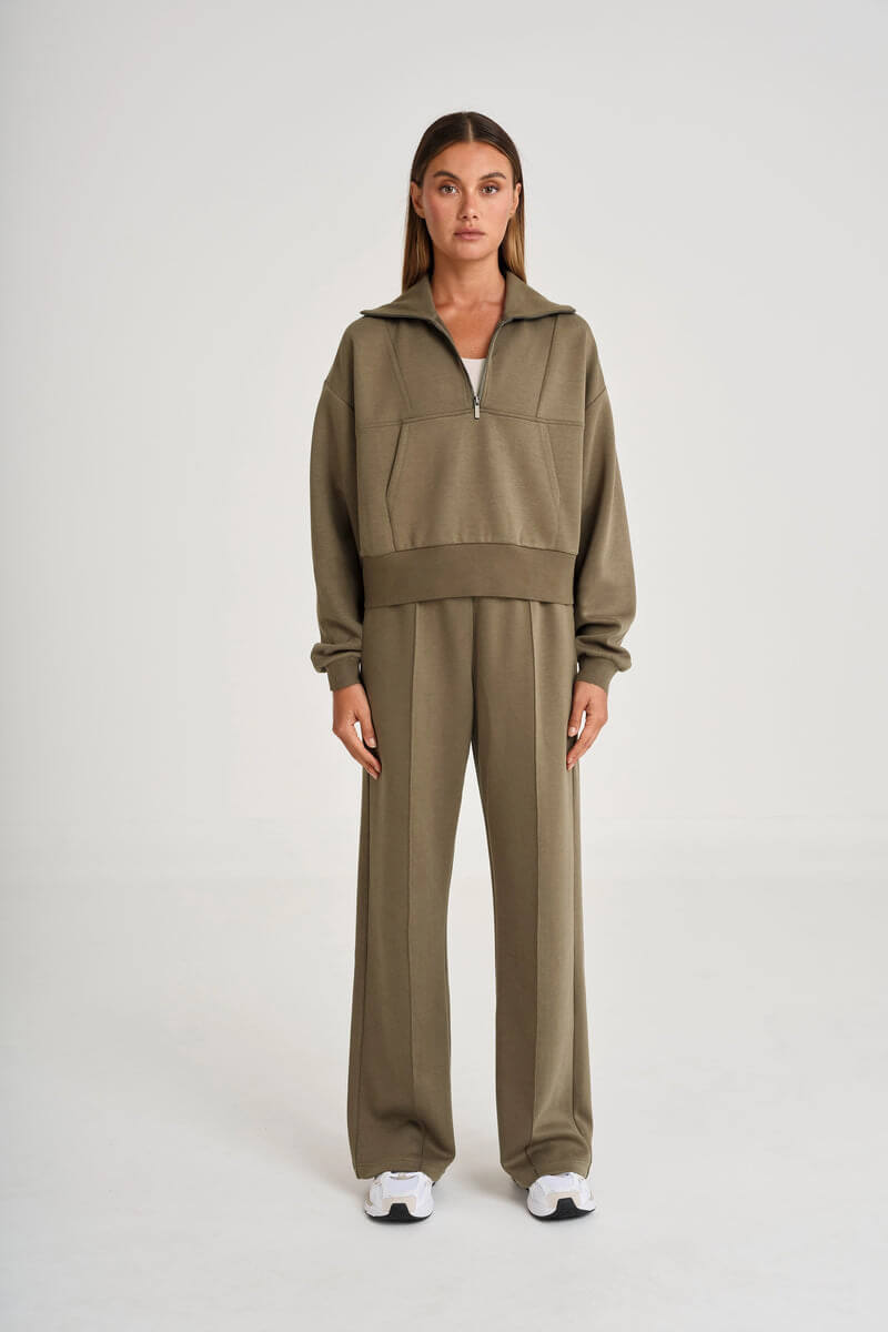 ALLFENIX Soft Luxury 1/4 Zip in olive