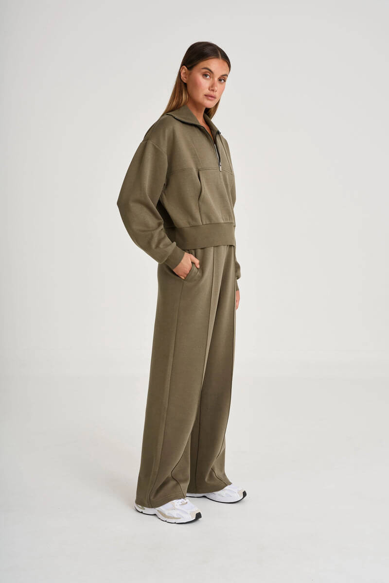 ALLFENIX Soft Luxury 1/4 Zip in olive