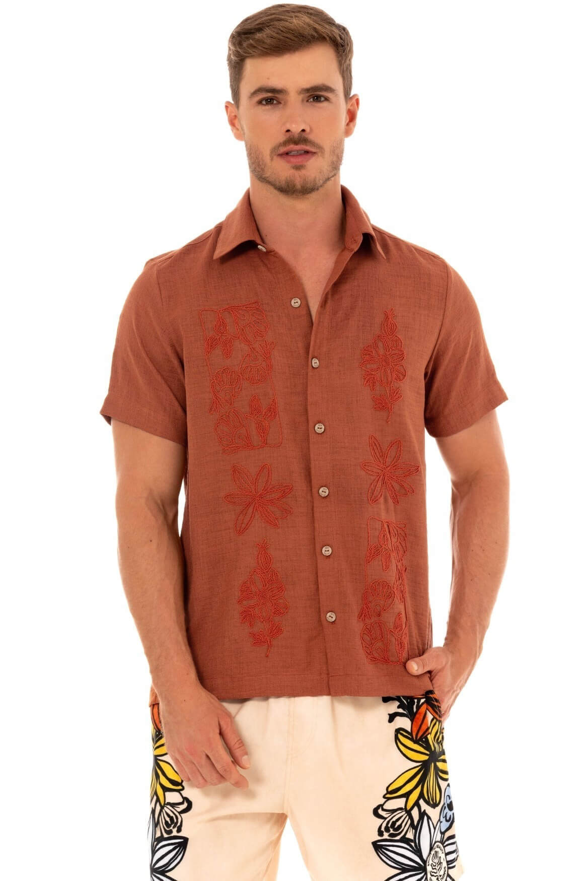 Agua Bendita Jack shirt in clay