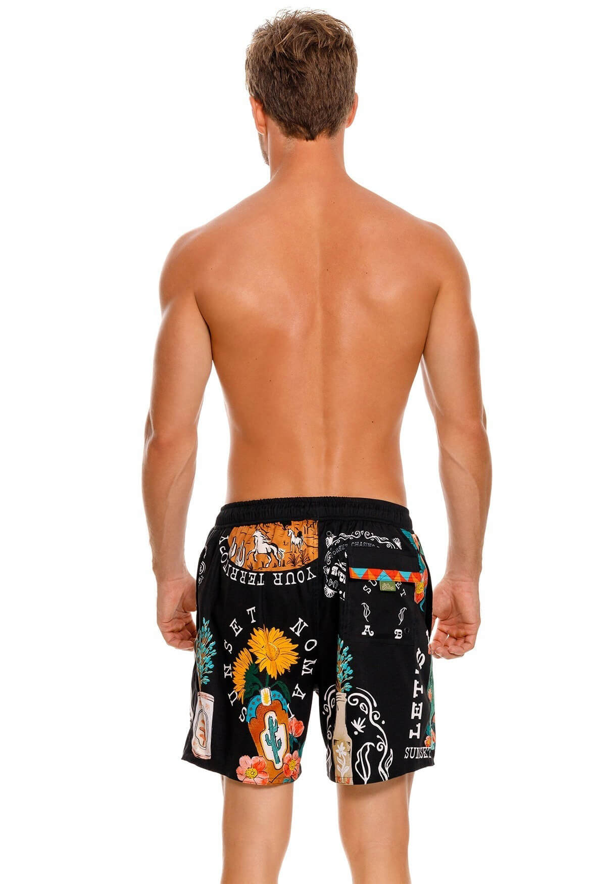 Agua Bendita Joe swim trunks in nopal