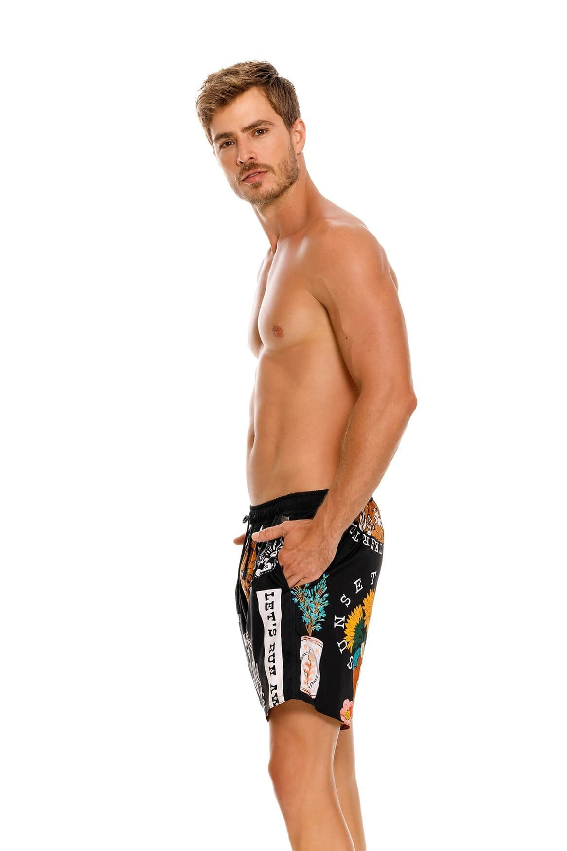 Agua Bendita Joe swim trunks in nopal