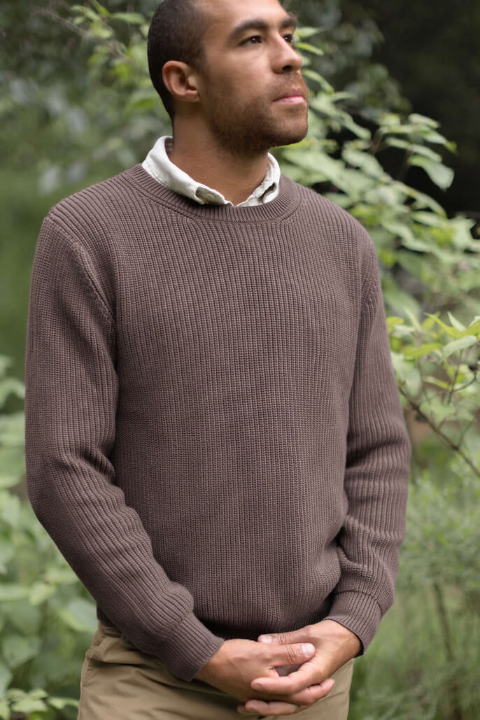 Alex Crane Bay Sweater in coffee