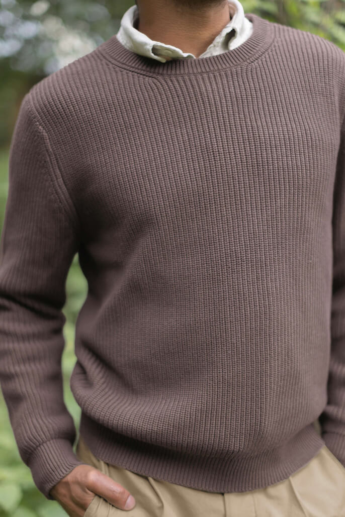 Alex Crane Bay Sweater in coffee