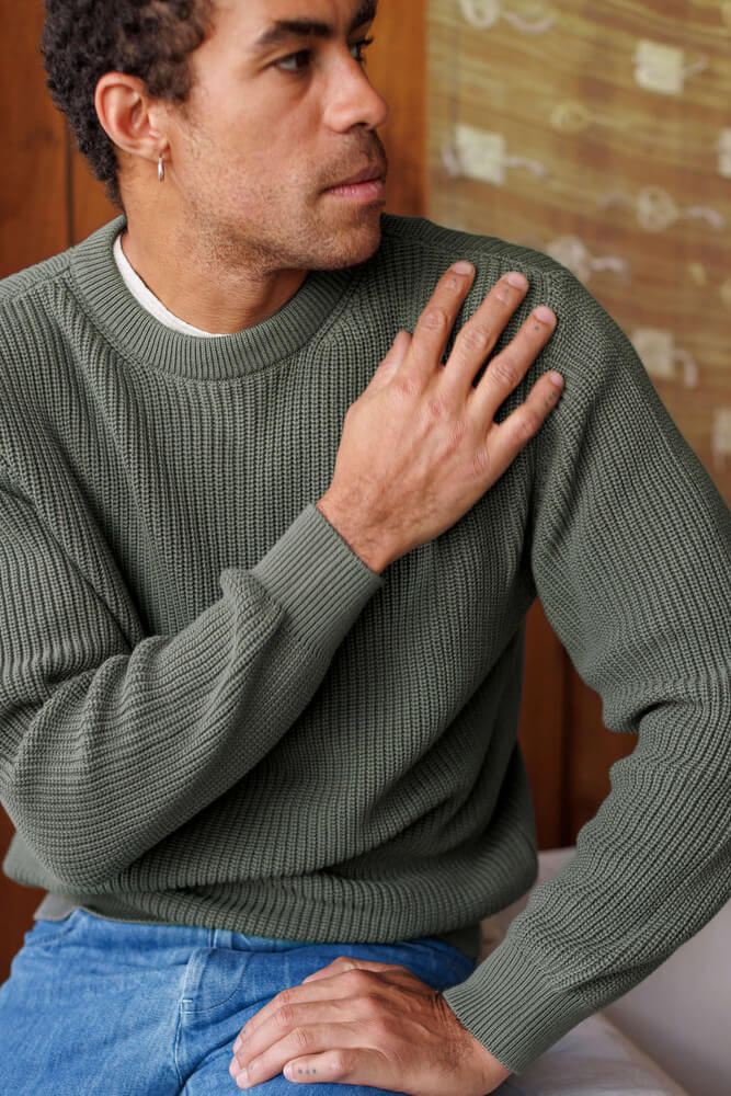 Alex Crane Bay Sweater in pine
