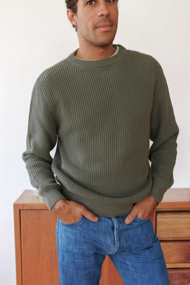 Alex Crane Bay Sweater in pine