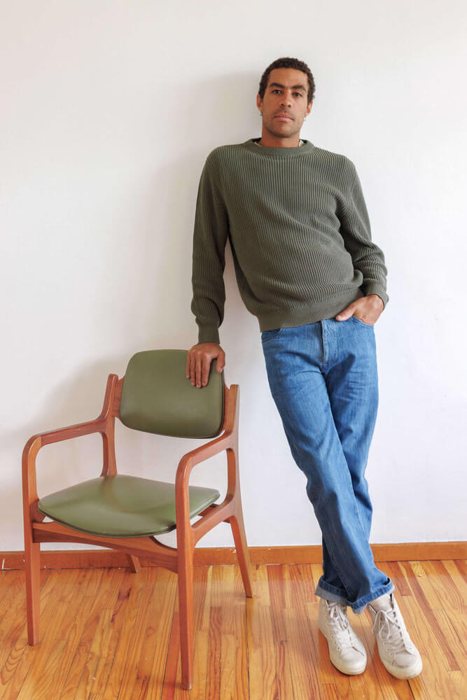 Alex Crane Bay Sweater in pine