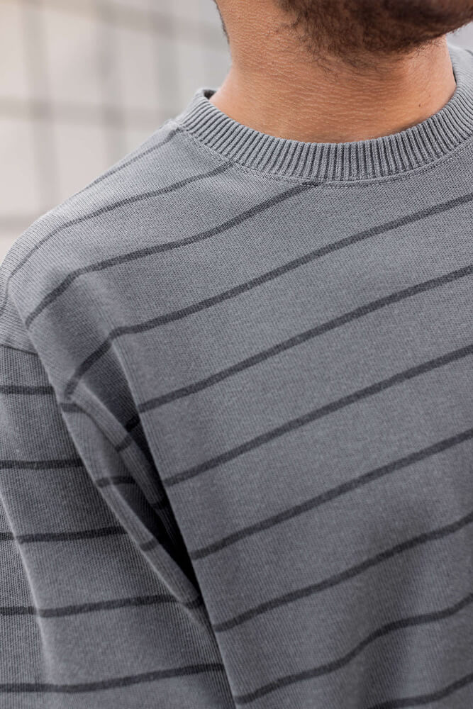 Alex Crane Caza Crewneck in slate rio