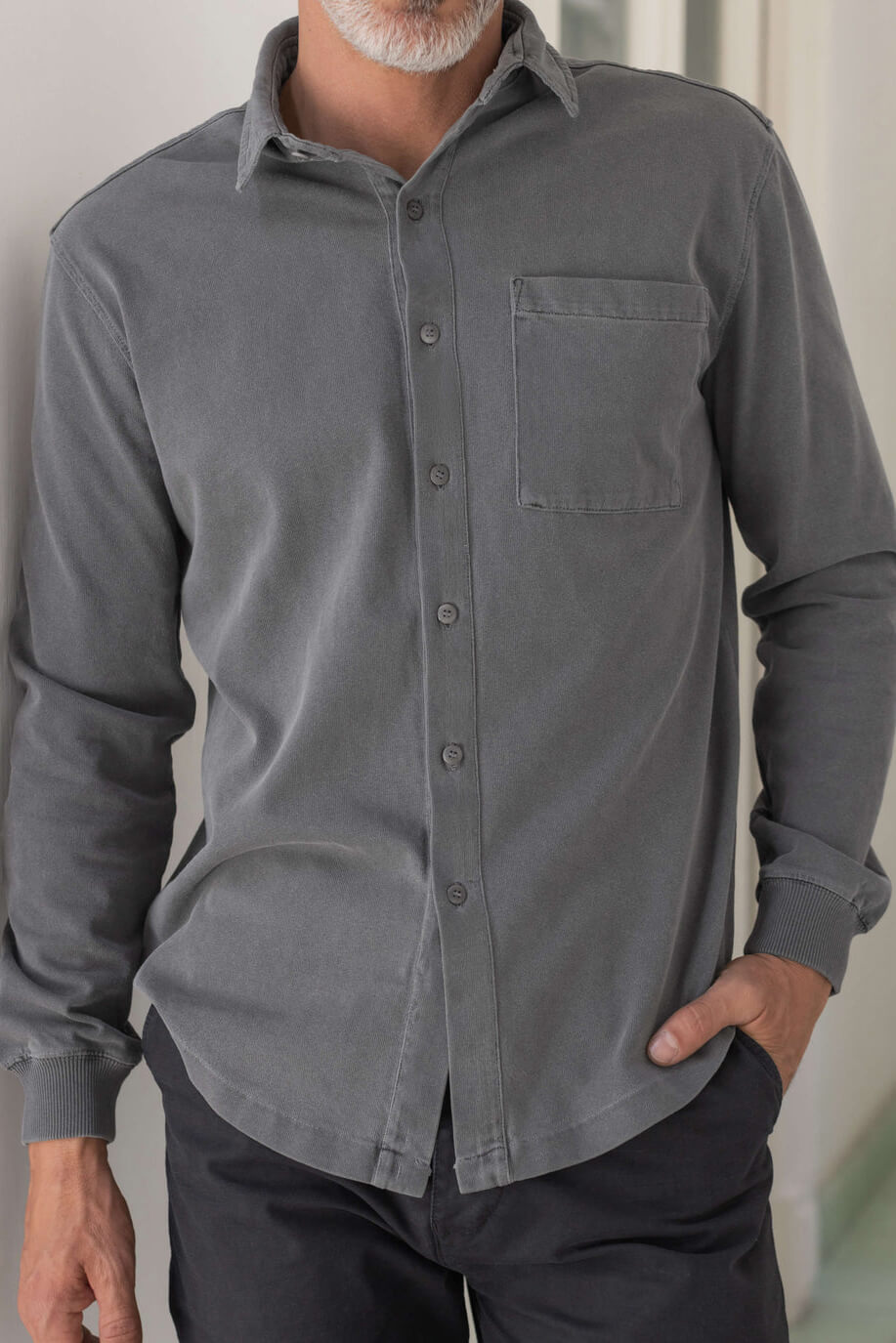 Alex Crane Caza Knit shirt in slate