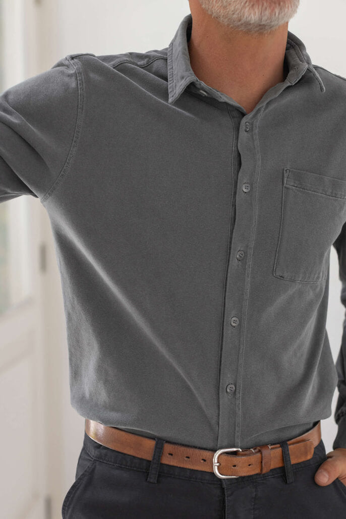 Alex Crane Caza Knit shirt in slate