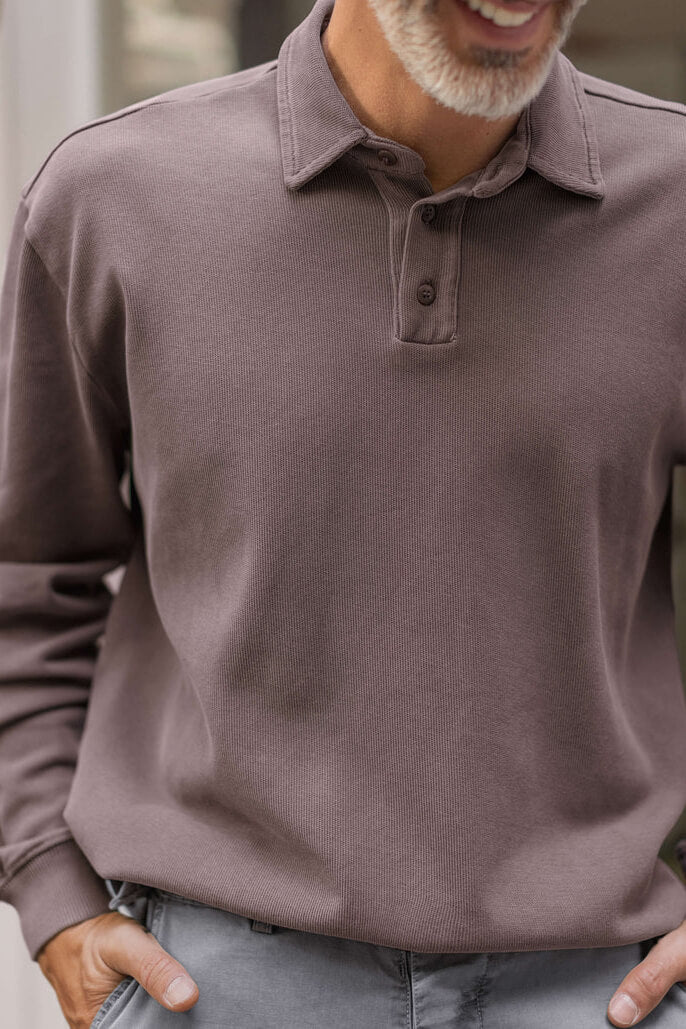 Alex Crane Caza Polo in coffee