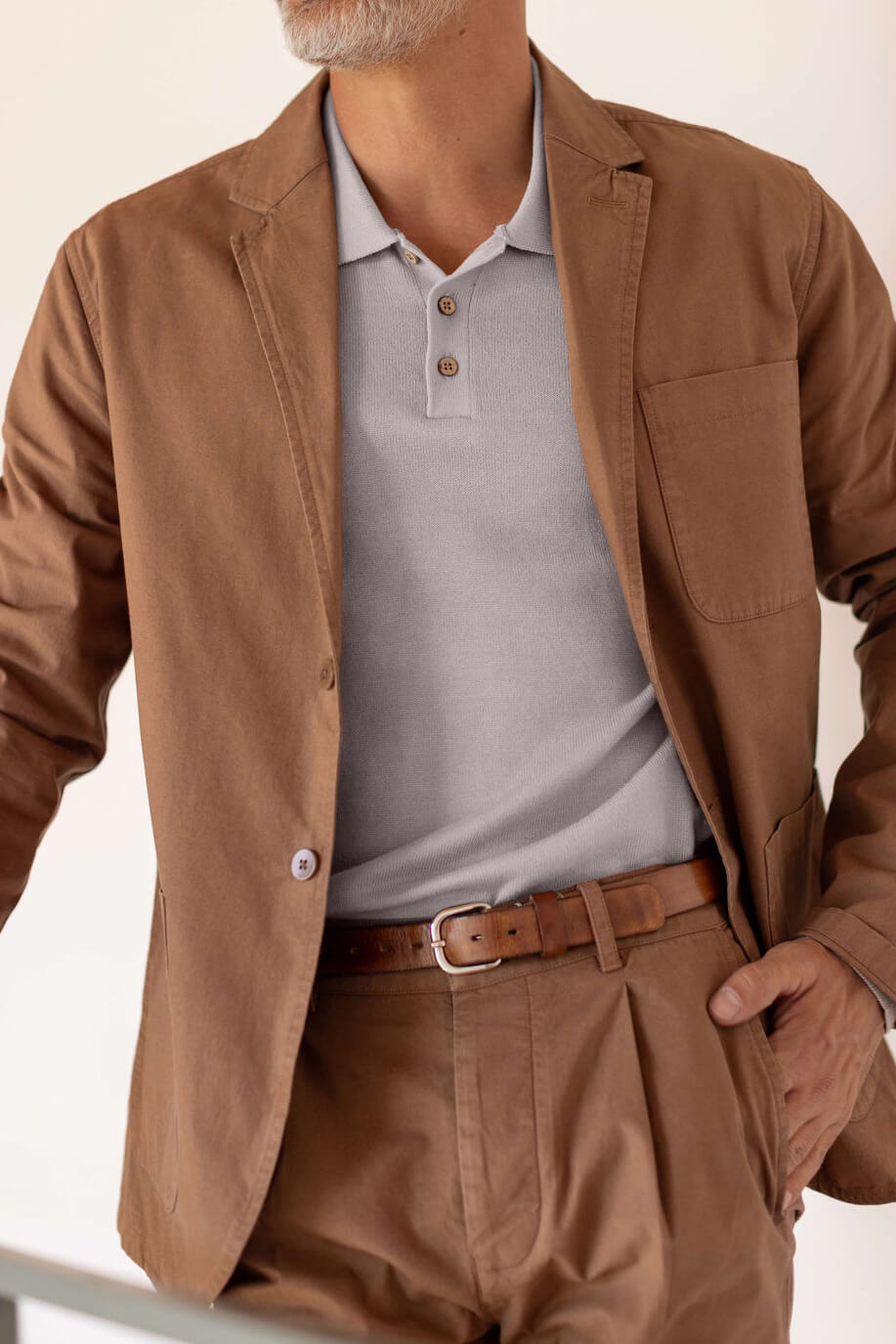 Alex Crane Cotton Alta Blazer in redwood