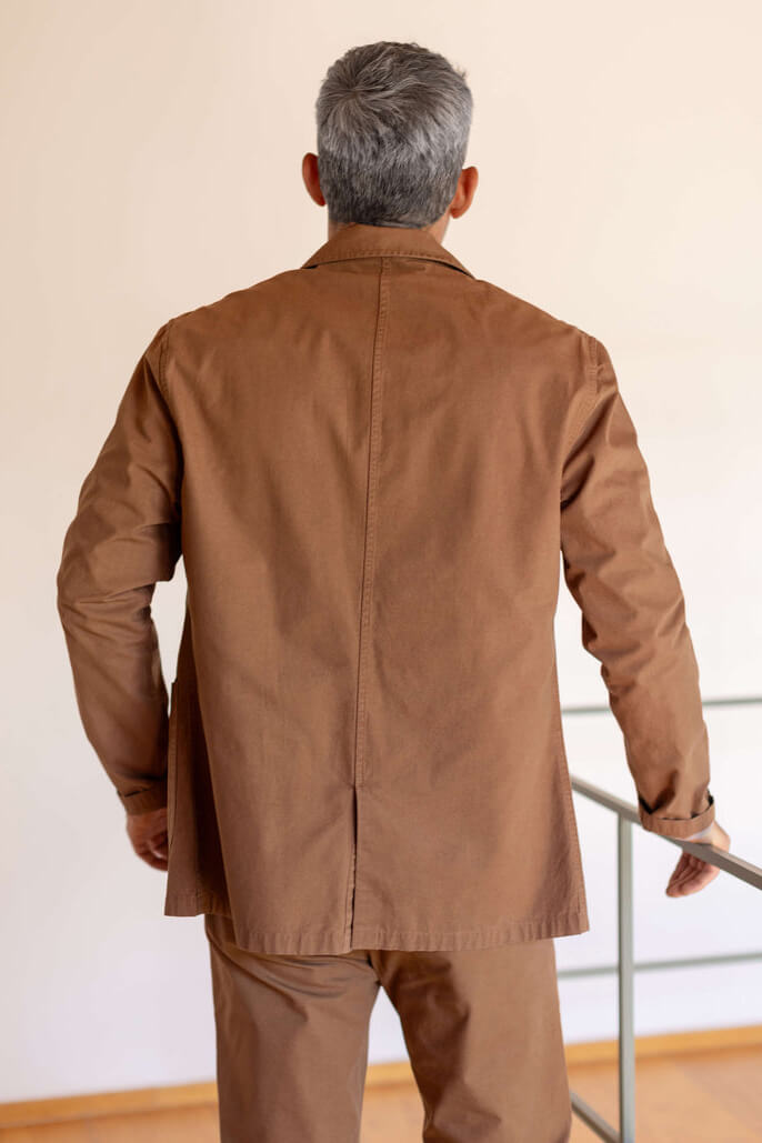 Alex Crane Cotton Alta Blazer in redwood