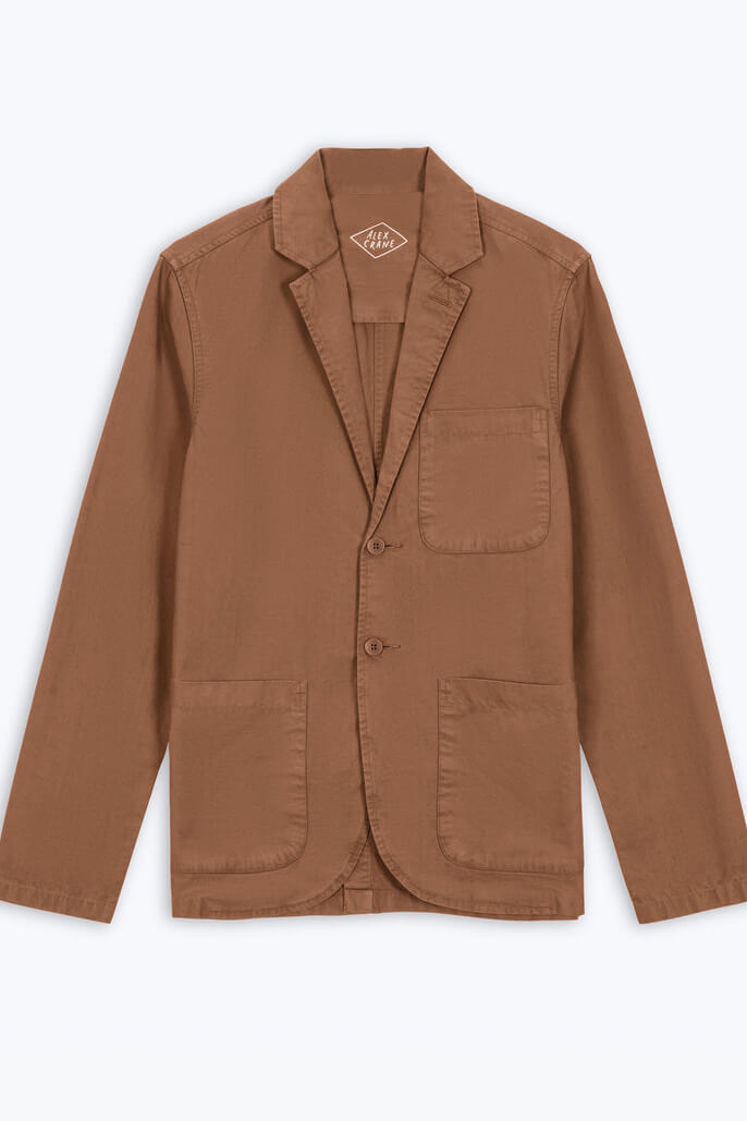 Alex Crane Cotton Alta Blazer in redwood