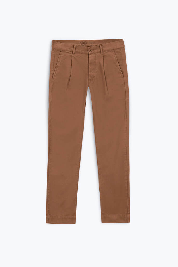 Alex Crane Cotton Alta Trousers in redwood