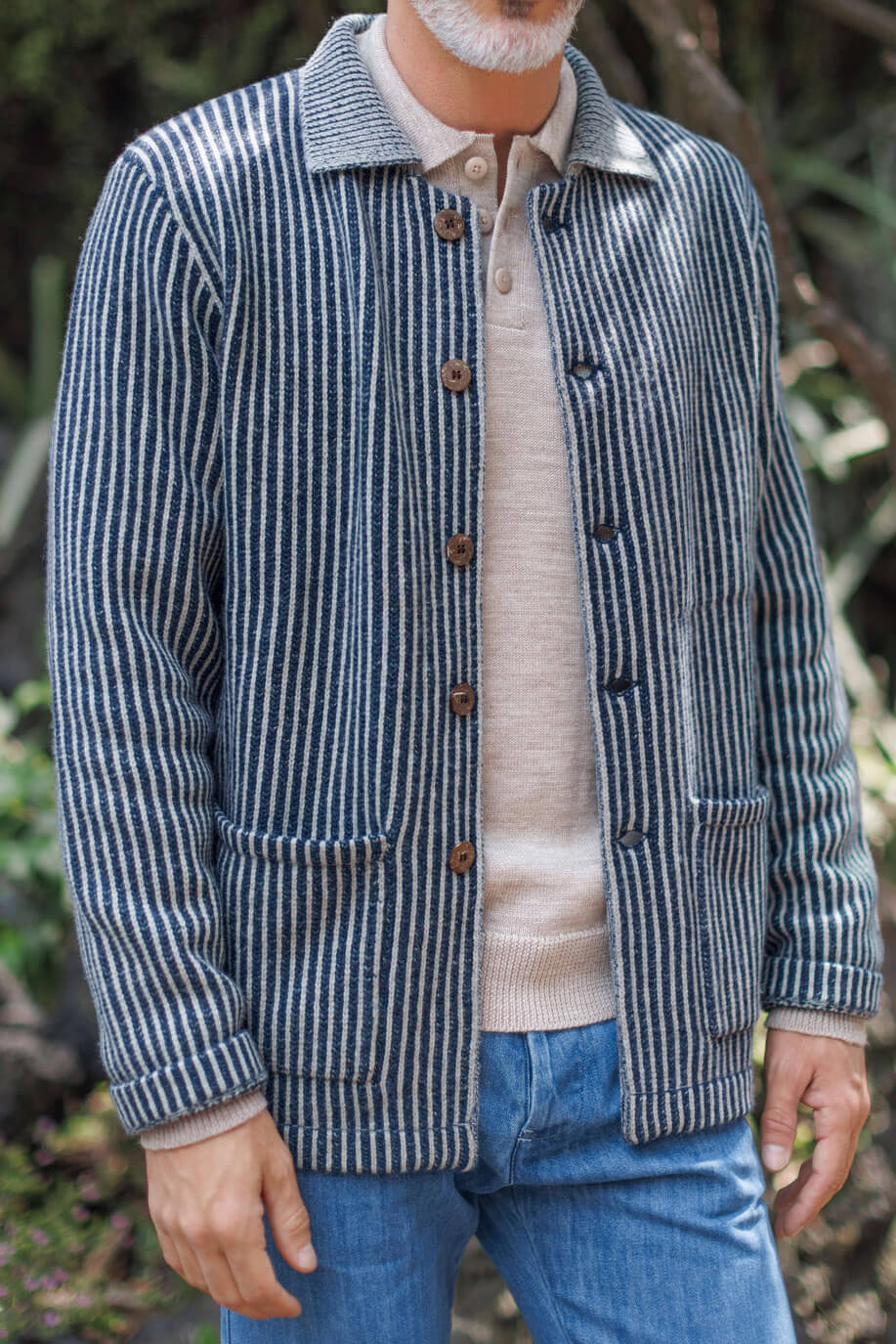 Alex Crane Knit Kite Jacket in lines