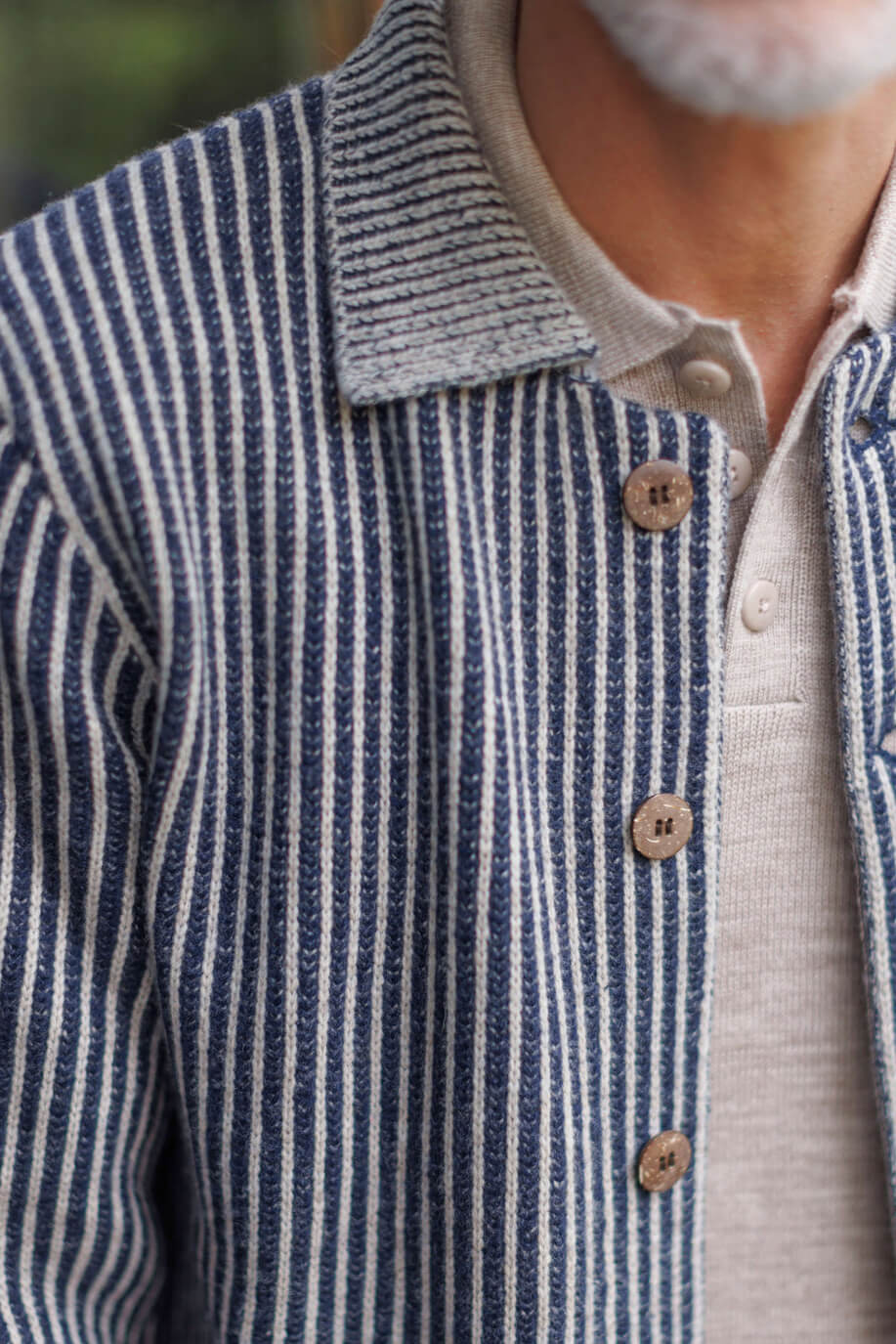 Alex Crane Knit Kite Jacket in lines