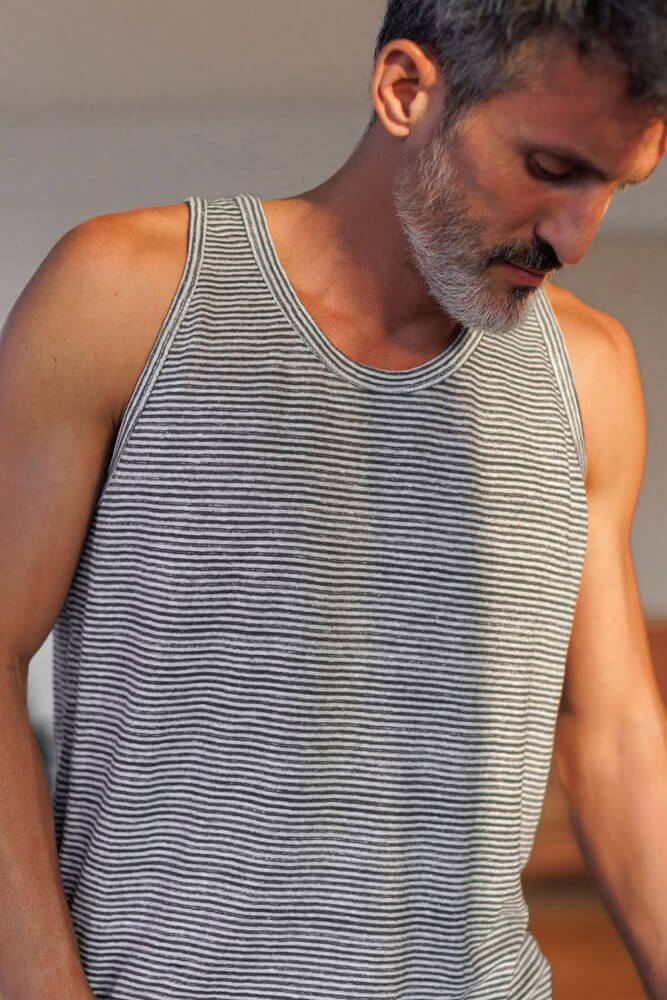Alex Crane tank tee in lines