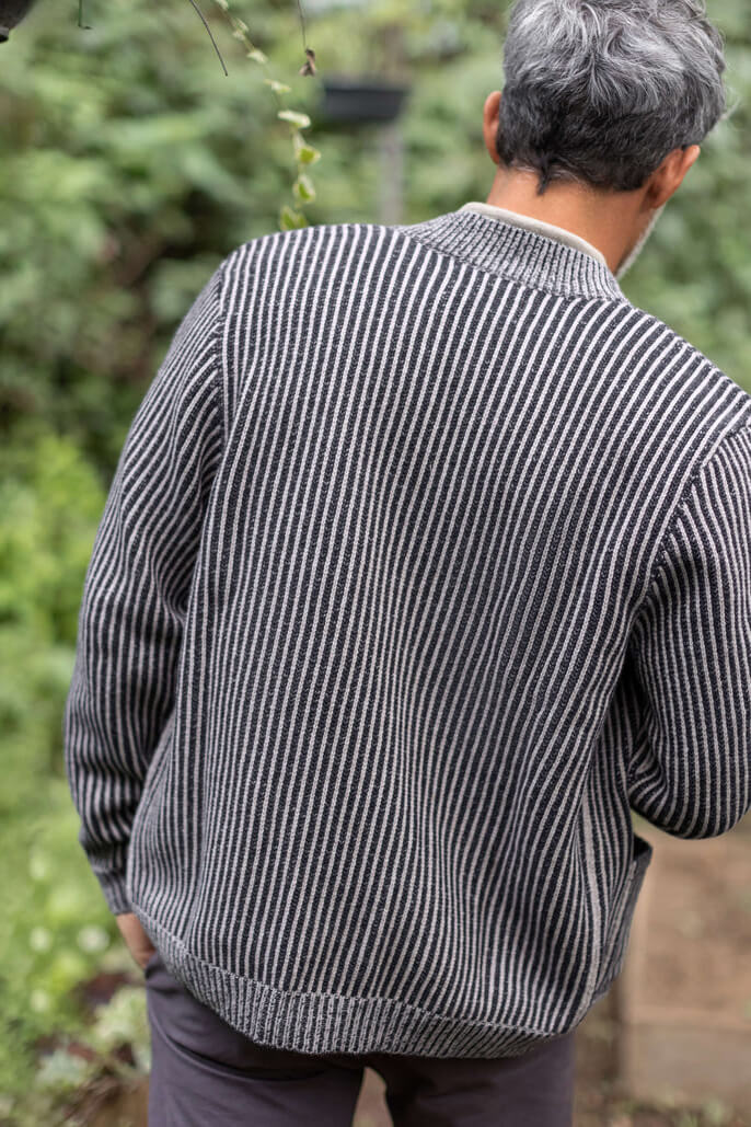 Alex Crane Vale Cardigan in lines