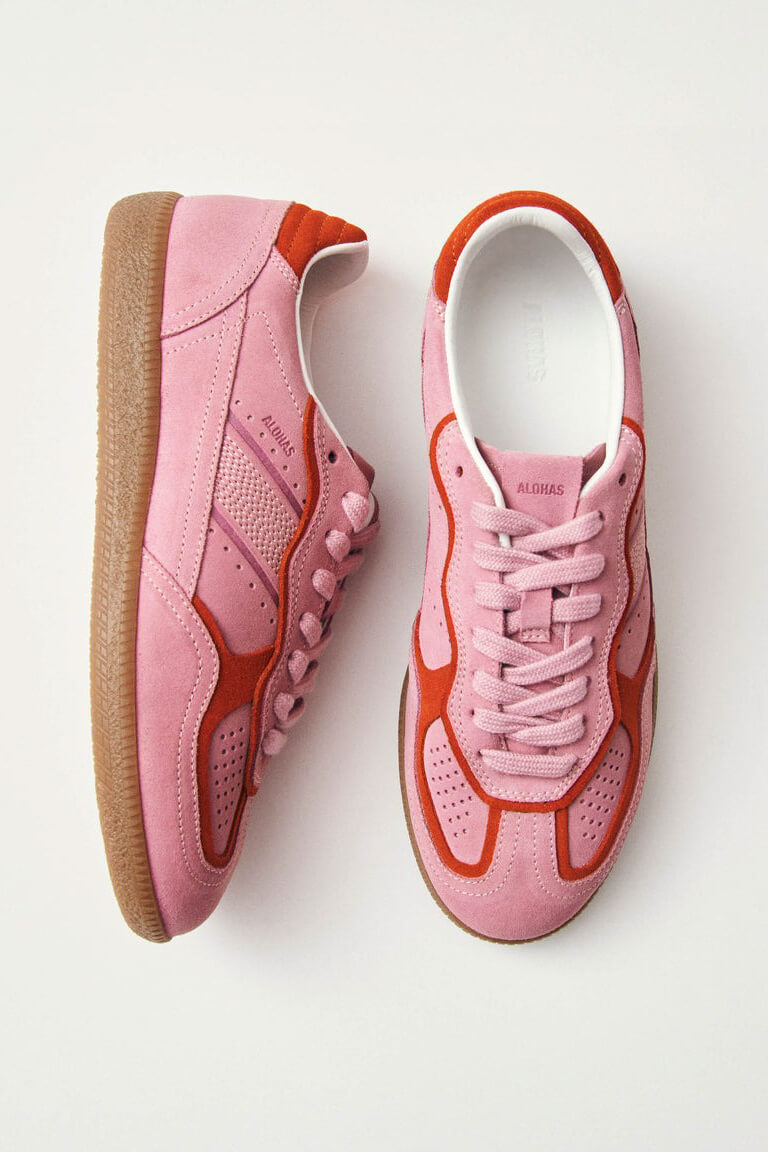 ALOHAS rife sea pink leather sneakers