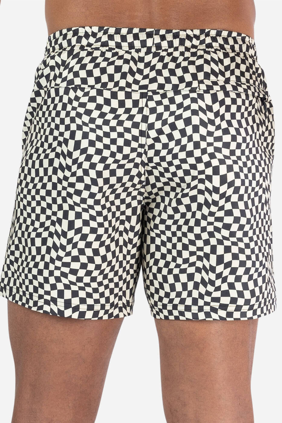 BN3TH Agua Volley 2N1 Swim Short in warped checker vanilla