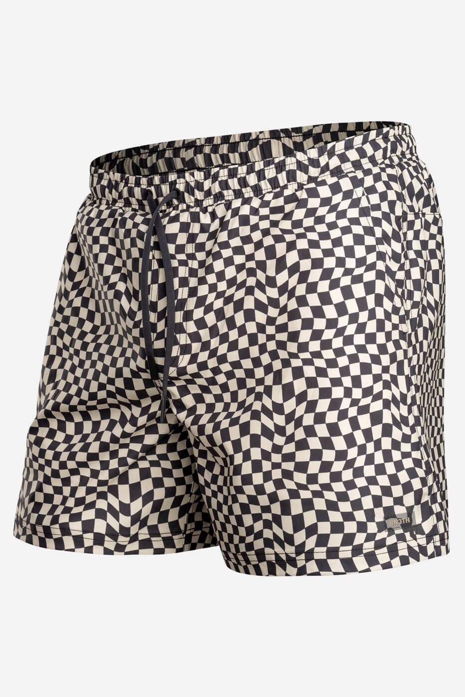 BN3TH Agua Volley 2N1 Swim Short in warped checker vanilla