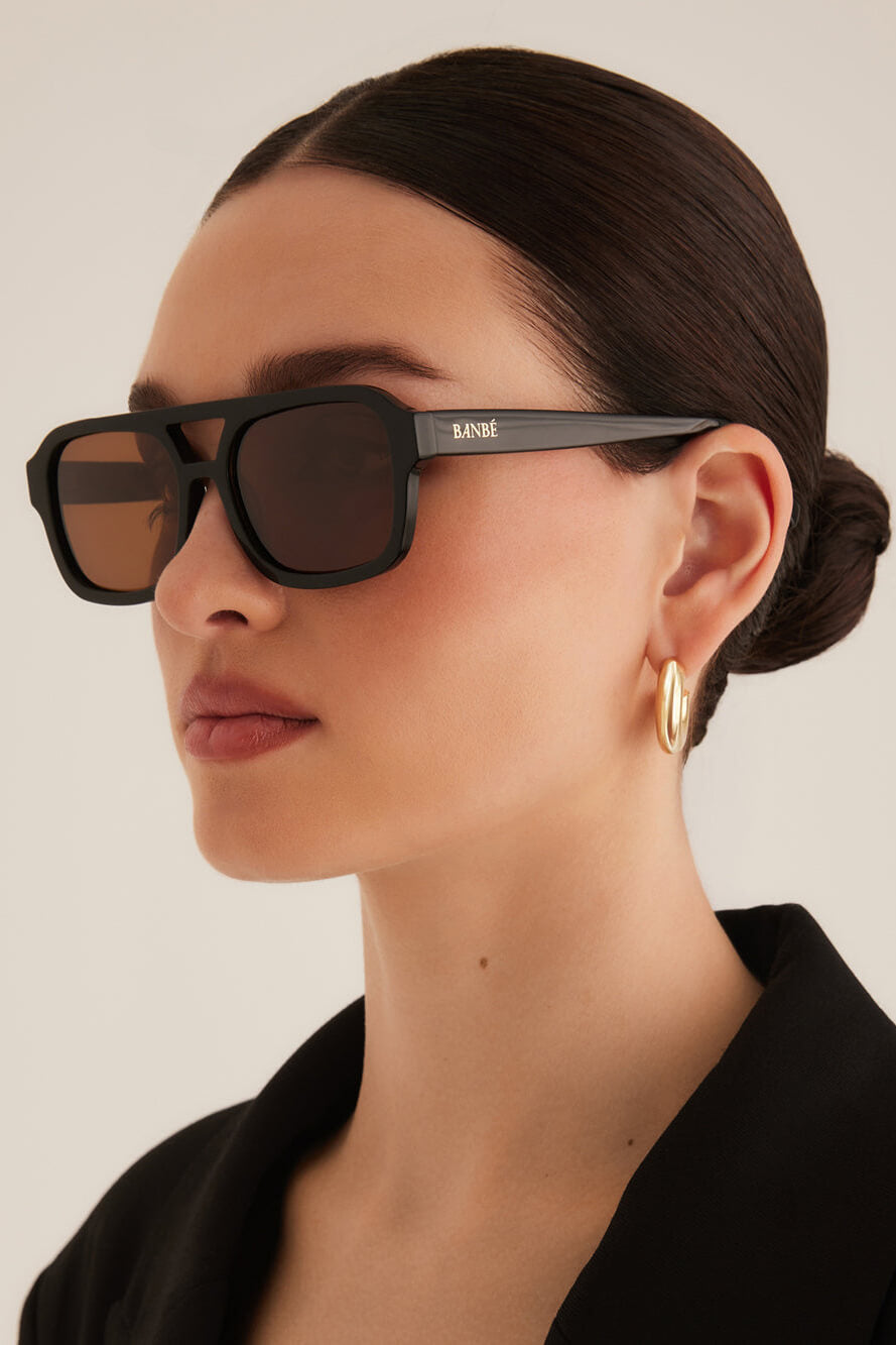Banbe Del Ray Sunglasses  in black brown