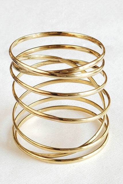 Bisjoux brass infinity layered expanded bangle