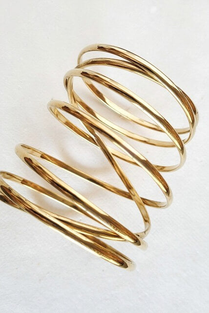 Bisjoux brass infinity layered expanded bangle