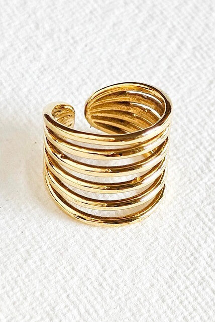 Bisjoux brass layered open ring