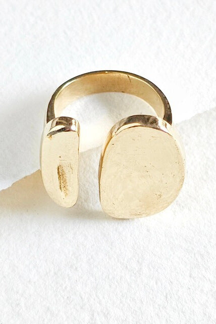 Bisjoux brass organic orb ring