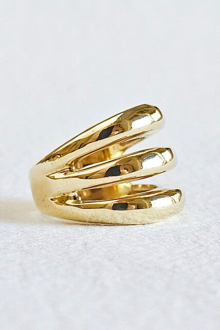 Bisjoux brass layered open ring