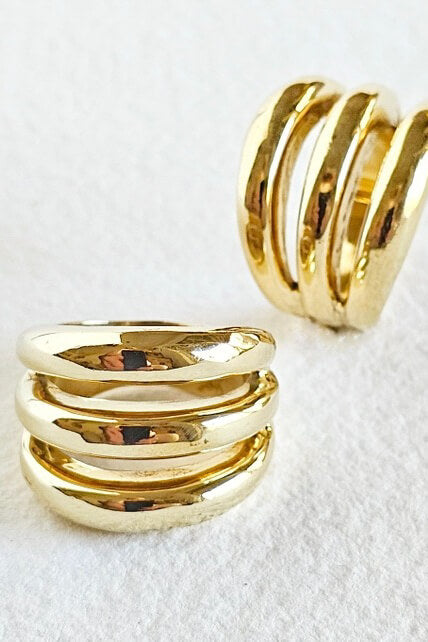 Bisjoux brass layered open ring