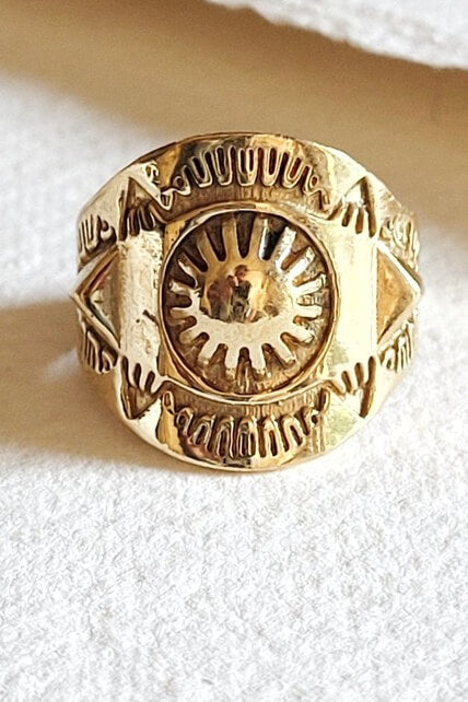 Bisjoux brass sun ring