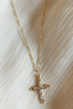gold fill cross necklace