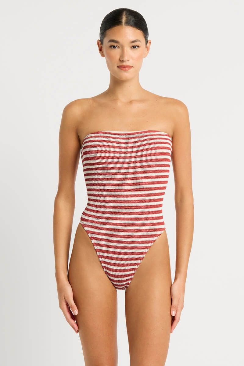 Bond Eye Fane One Piece in rooibos stripe