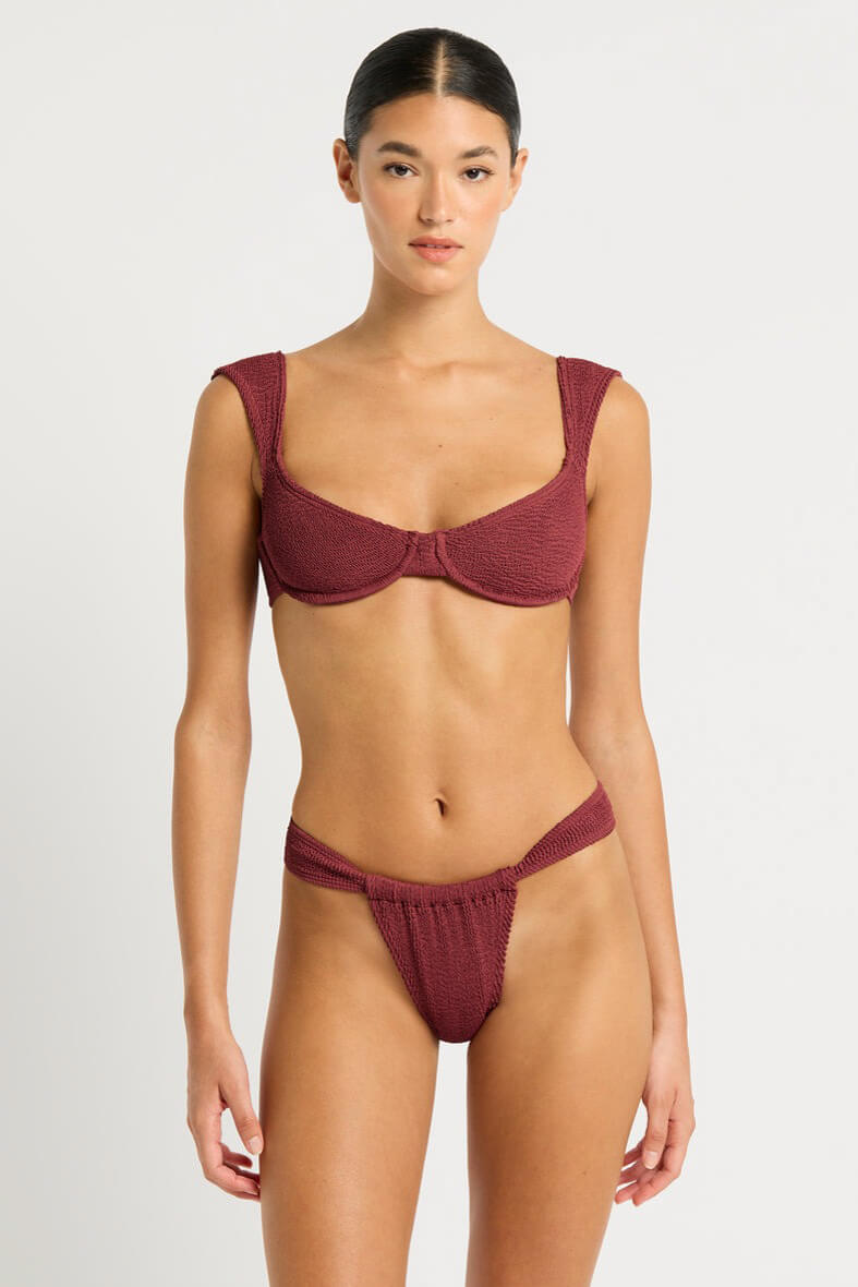 Bond Eye Swim Georgia brief in carmine recycled