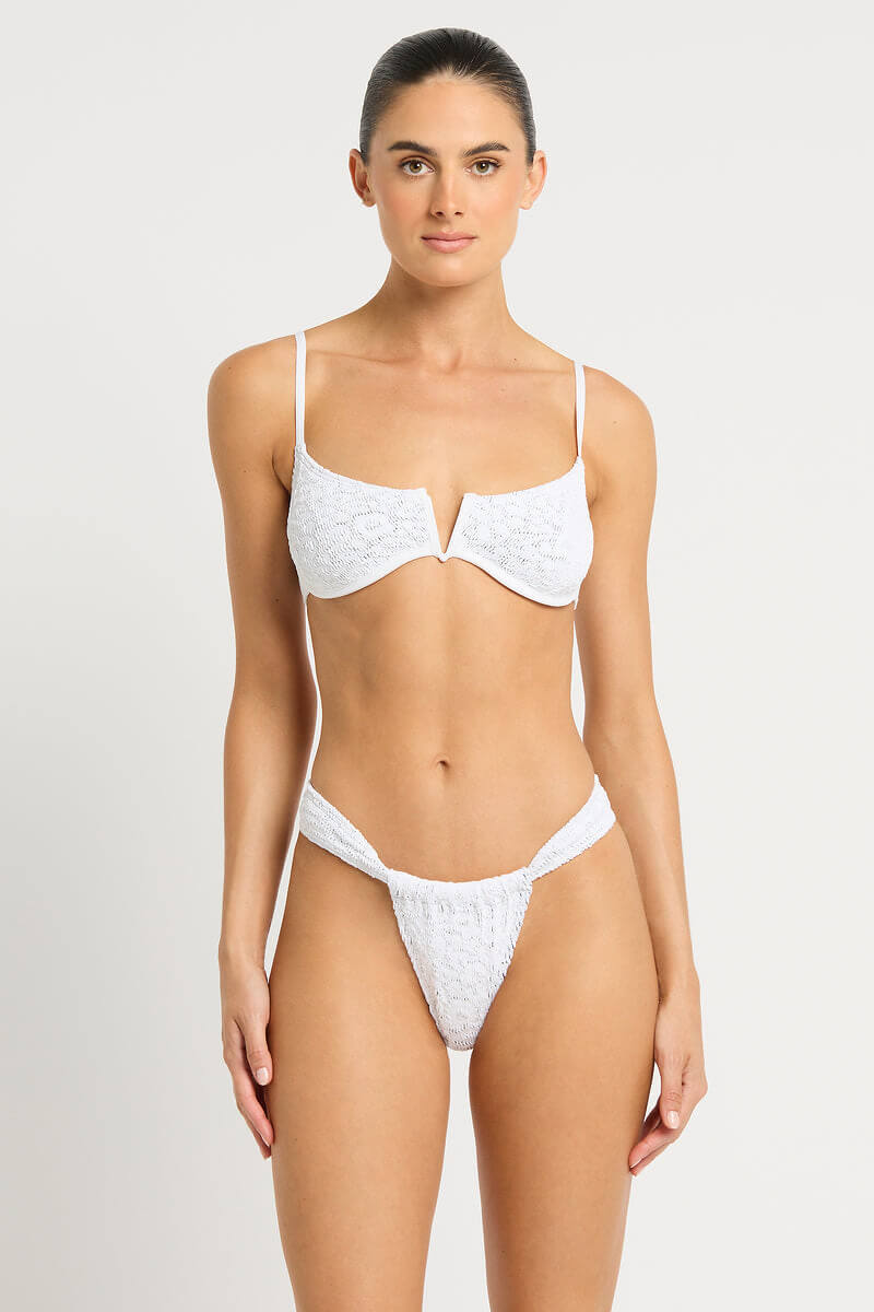 Bond Eye Swim Nora balconette in optic white leopard