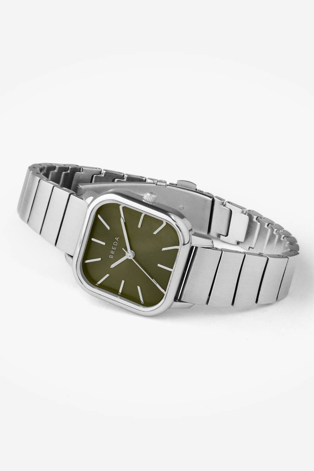 Breda Esther watch in silver and moss