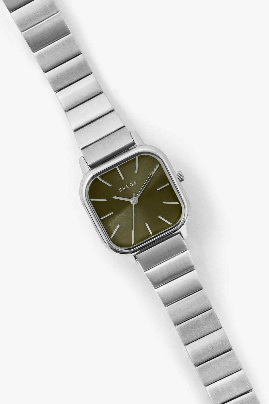 Breda Esther watch in silver and moss